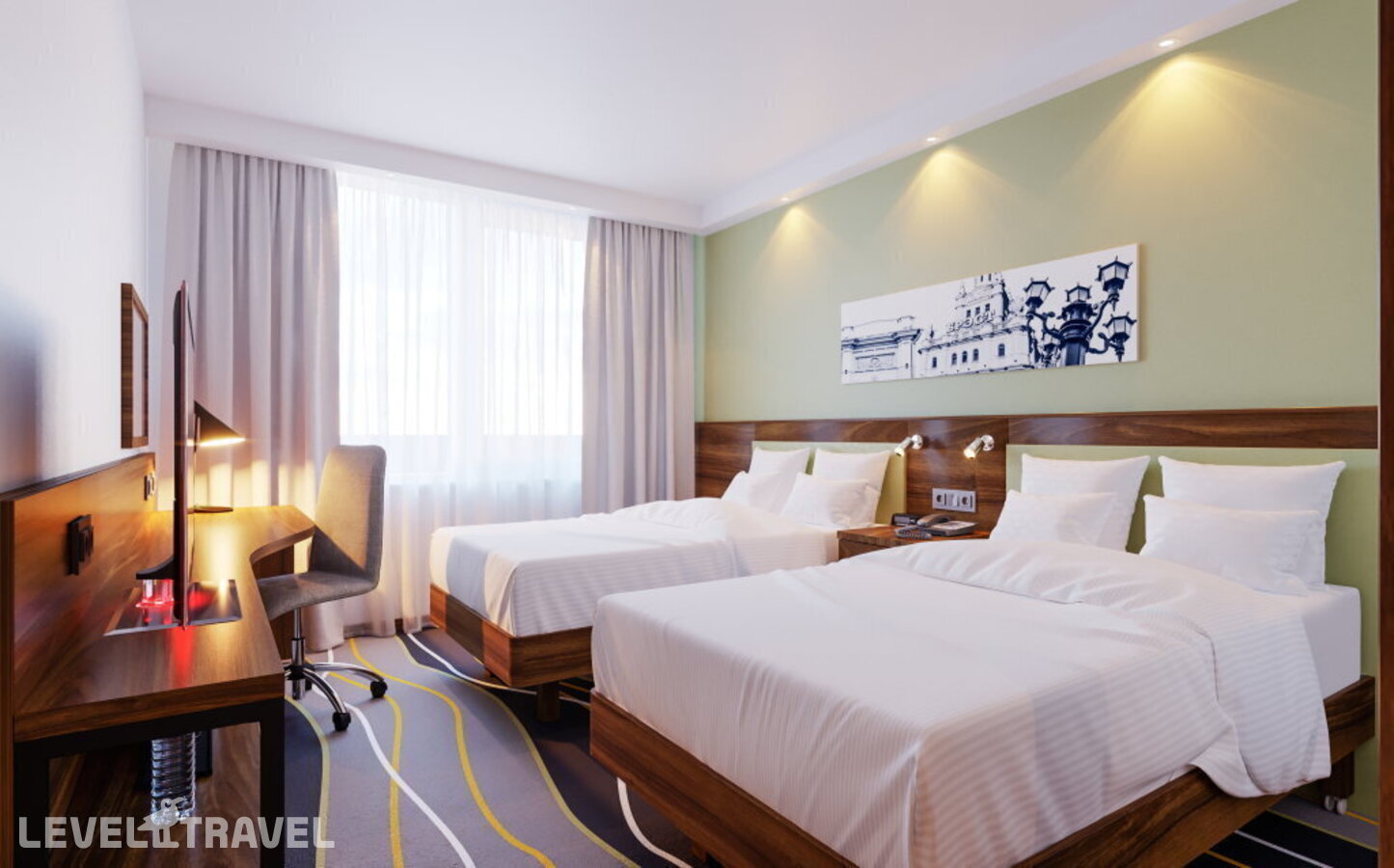 фотографии номера Стандартный (две односпальные кровати) отеля Hampton By Hilton Brest в Беларусь(Брест) - фото №1