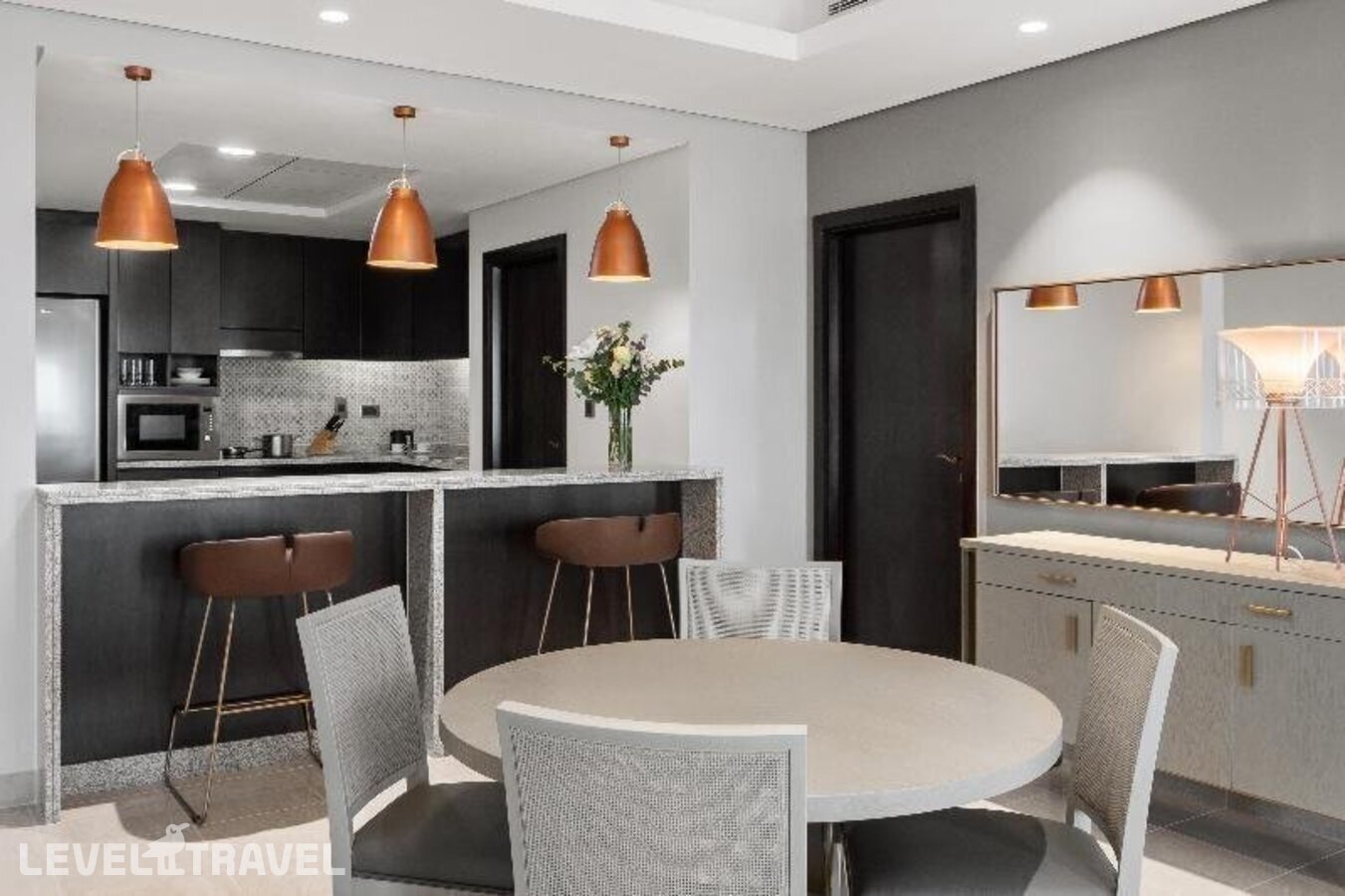 фотографии номера Апартаменты с видом на море (3 спальни) отеля Wyndham Residences The Palm в ОАЭ(Дубай Пальма) - фото №4