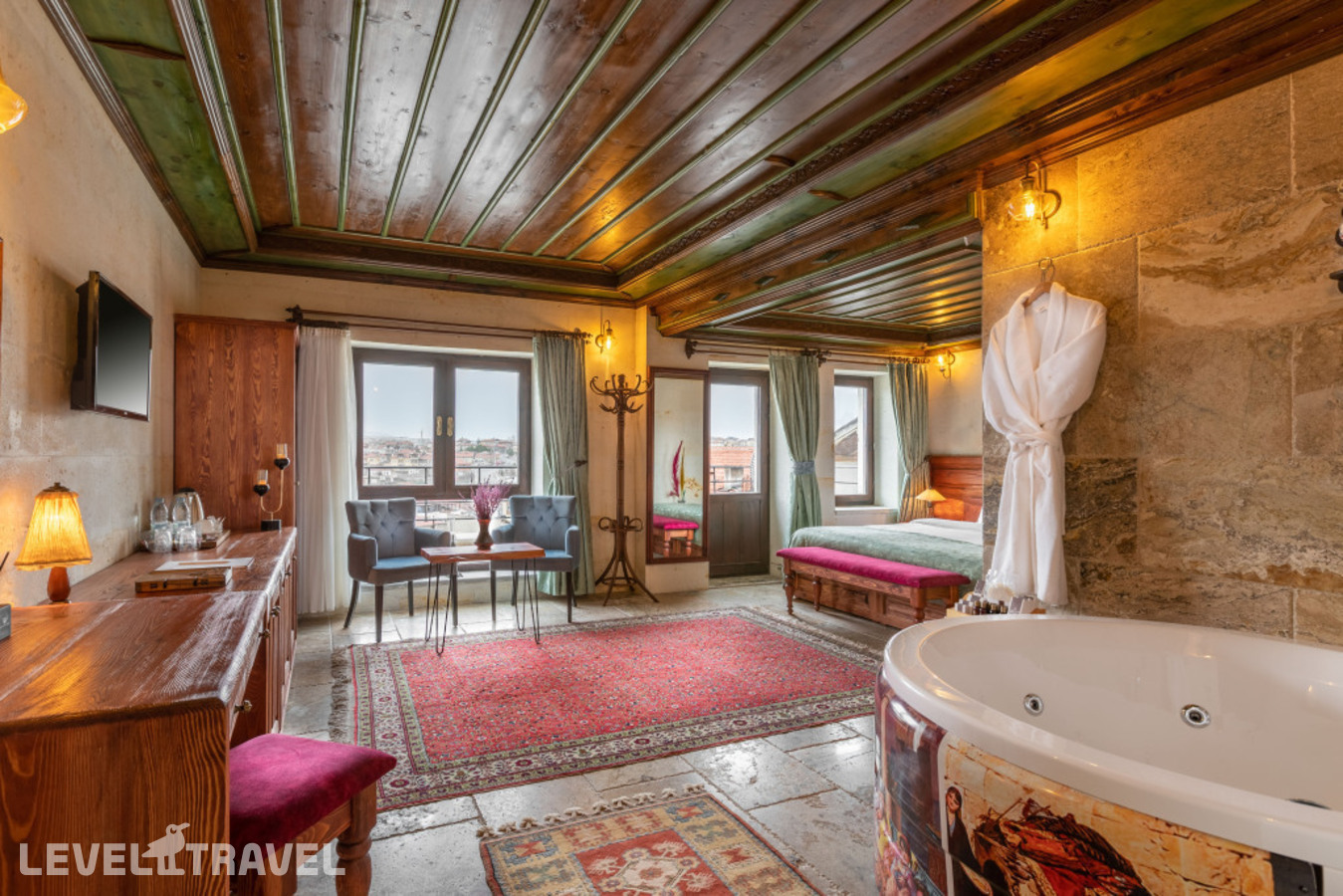фотографии номера Роскошный люкс с балконом отеля Acer Cave Hotel в Турция(Ортахисар) - фото №8