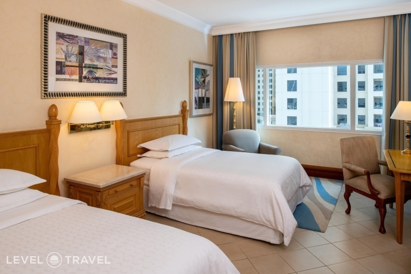 фотографии номера Делюкс с видом на море (две односпальные кровати) отеля Sheraton Jumeirah Beach Resort в ОАЭ(Дубай Марина) - фото №31