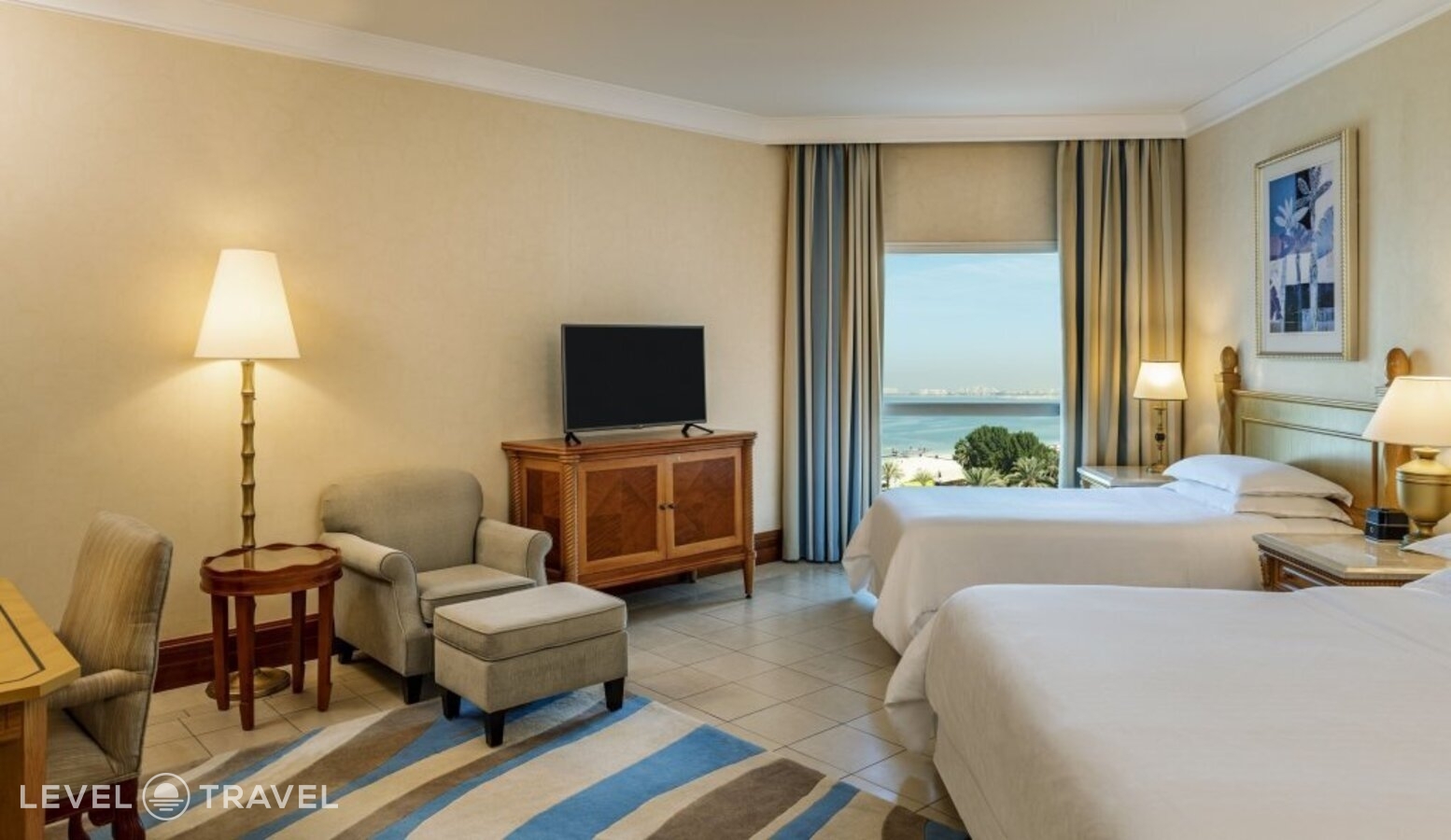 фотографии номера Делюкс с видом на море (две односпальные кровати) отеля Sheraton Jumeirah Beach Resort в ОАЭ(Дубай Марина) - фото №13
