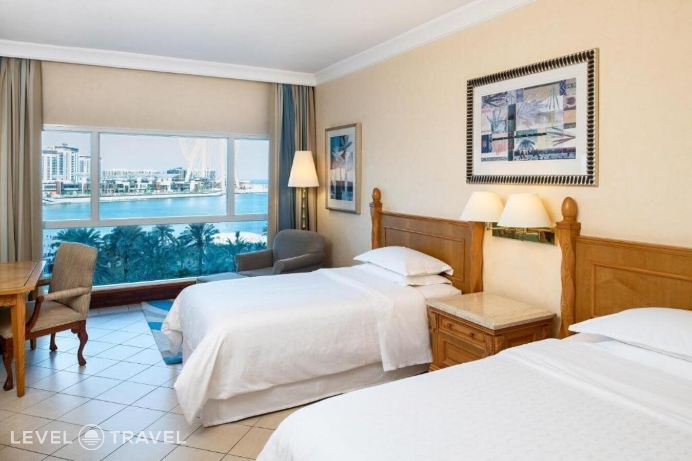 фотографии номера Делюкс с видом на море (две односпальные кровати) отеля Sheraton Jumeirah Beach Resort в ОАЭ(Дубай Марина) - фото №4