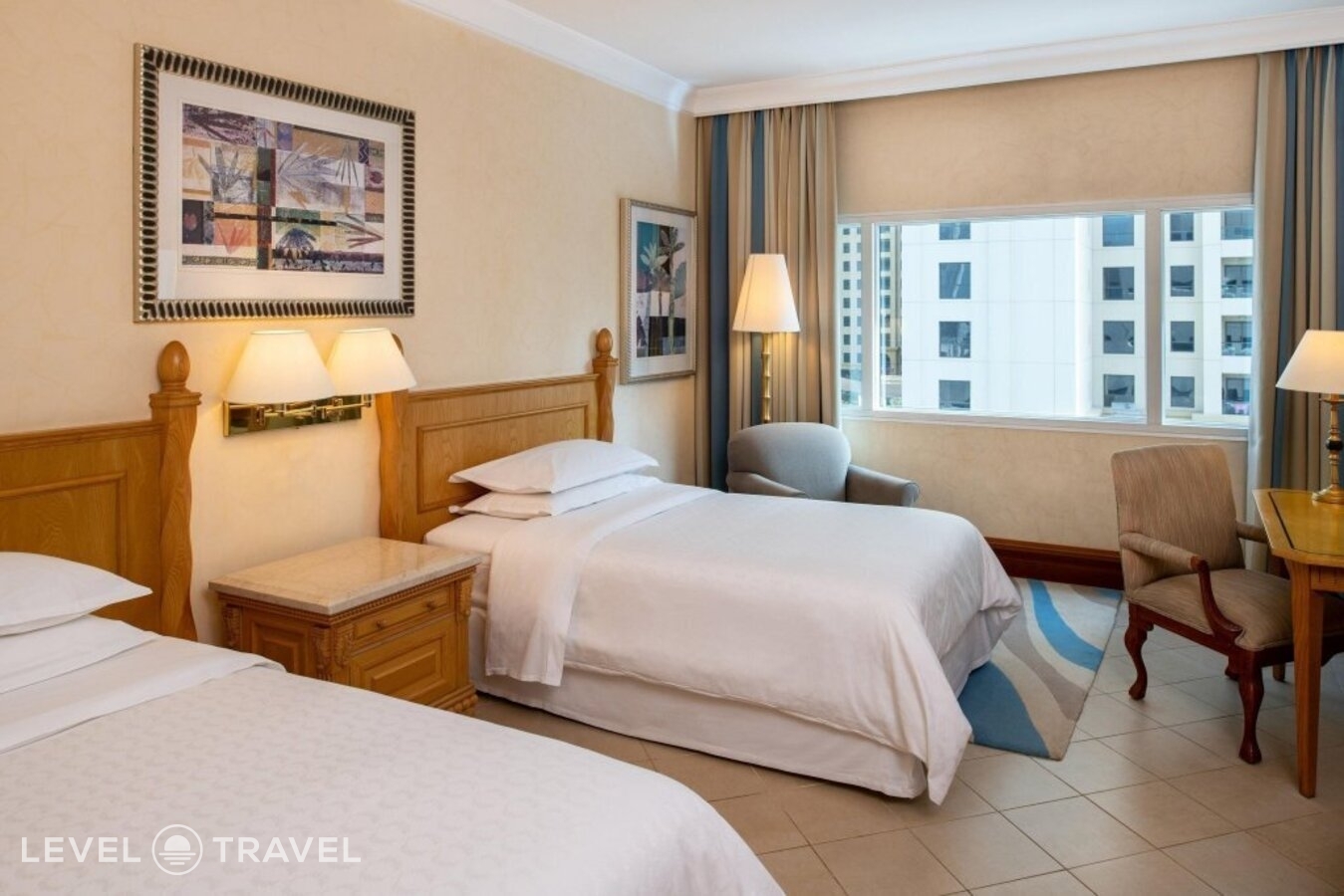 фотографии номера Делюкс с видом на море (две односпальные кровати) отеля Sheraton Jumeirah Beach Resort в ОАЭ(Дубай Марина) - фото №11
