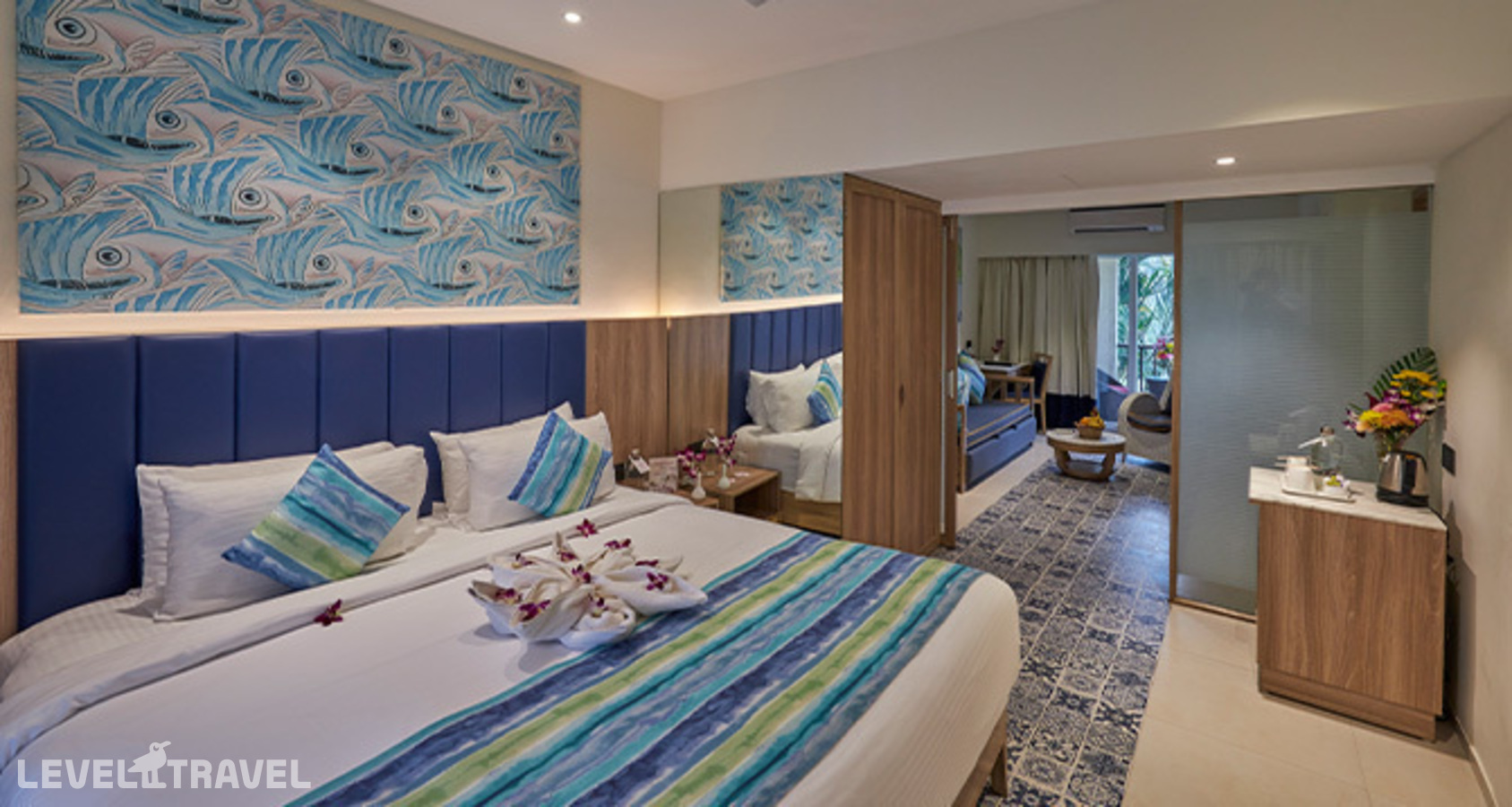 фотографии номера Роскошный люкс (двуспальная кровать) отеля Royal Orchid Beach Resort в Индия(Уторда) - фото №1