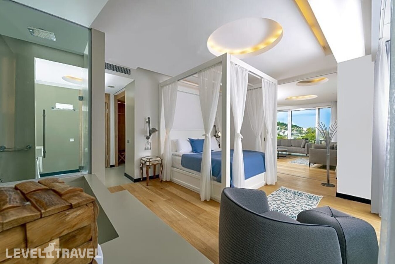 фотографии номера Люкс панорамный отеля Cape Beach Resort Bodrum в Турция(Гюндоган) - фото №6