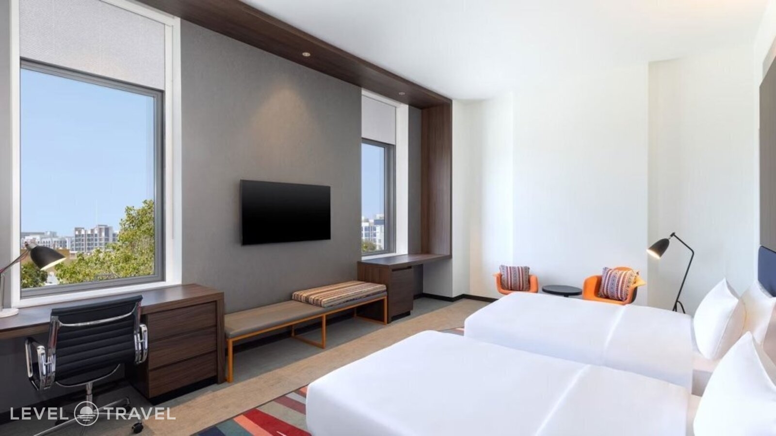 фотографии номера Номер Savvy (две односпальные кровати) отеля Aloft Al Mina Hotel в ОАЭ(Бар Дубай) - фото №9