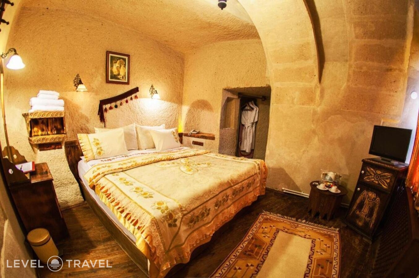 фотографии номера Стандартный (две односпальные кровати) отеля Gamirasu Cave Hotel в Турция(Ургюп) - фото №1