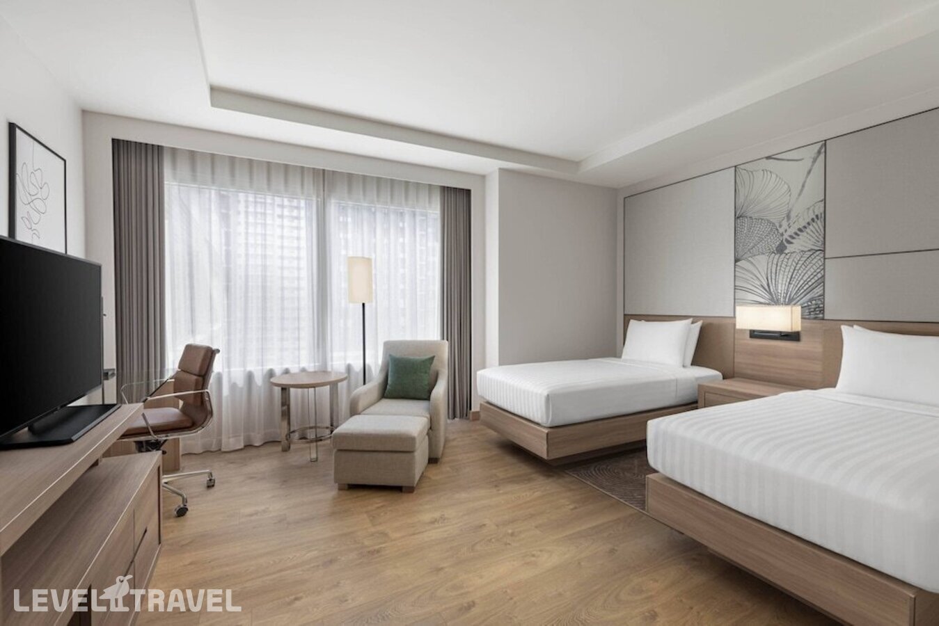 фотографии номера Стандартный (две односпальные кровати) отеля Courtyard By Marriott Bangkok в Таиланд(Бангкок) - фото №1