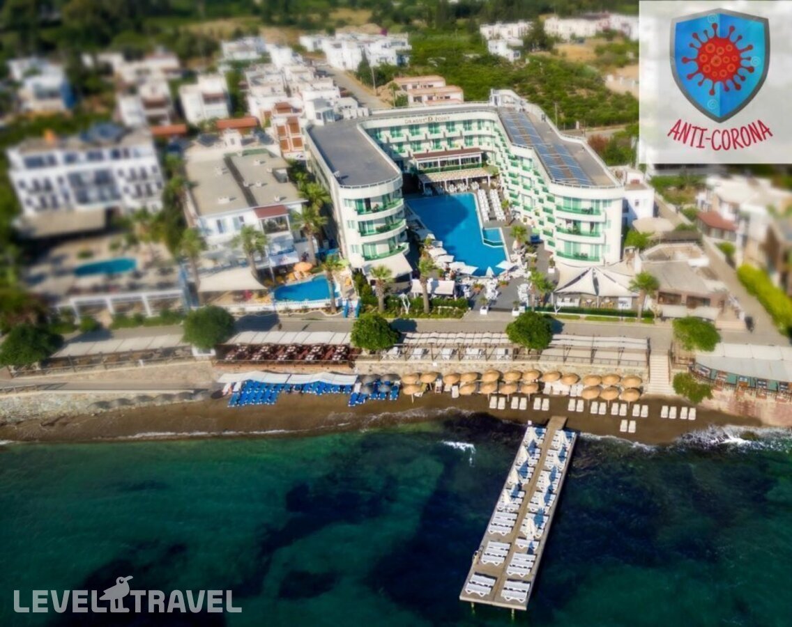 фотографии номера Стандартный с видом на море (две односпальные кровати) отеля Dragut Point South Hotel в Турция(Тургутреис) - фото №1