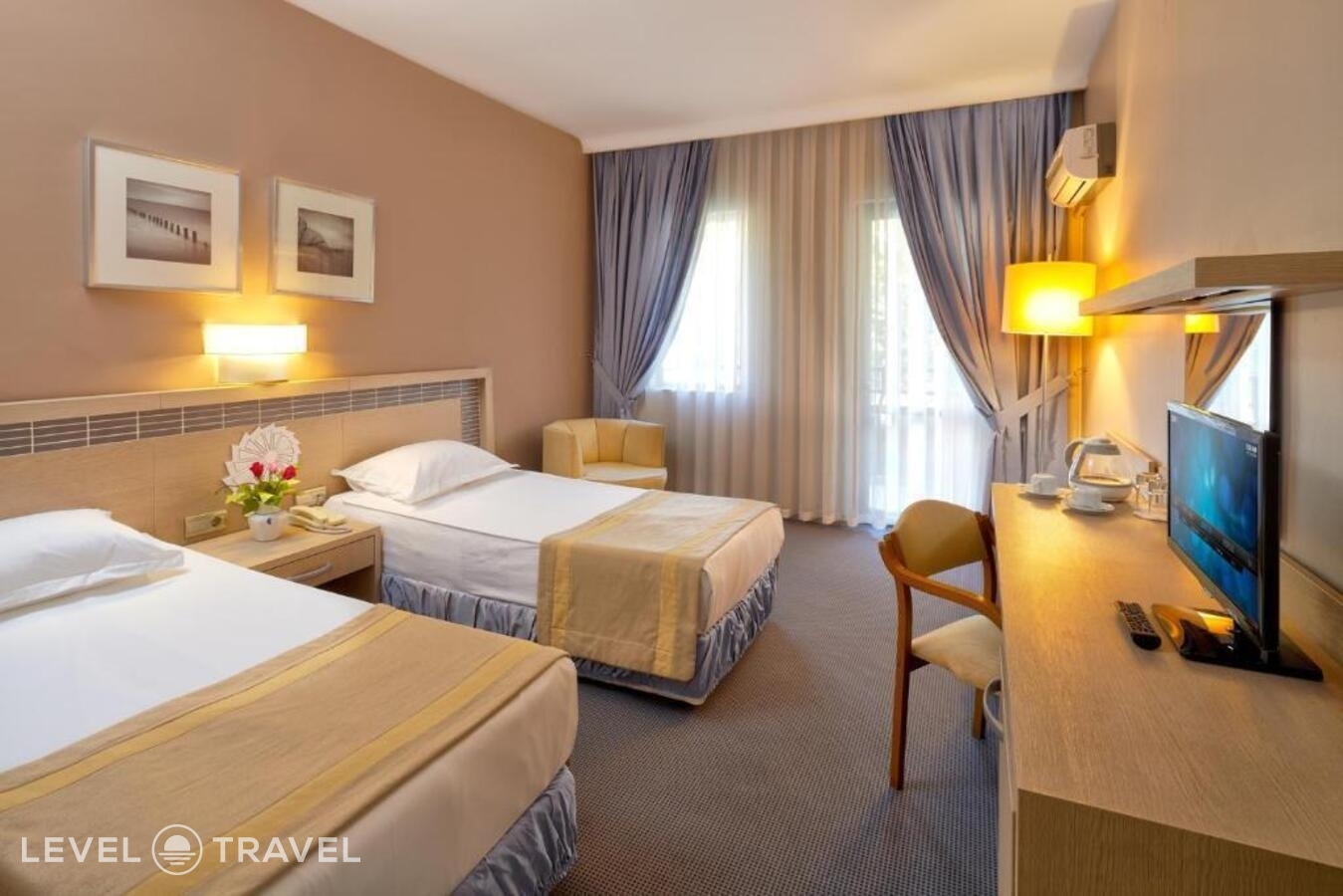 фотографии номера Стандартный (две односпальные кровати) отеля Pam Thermal Hotel & Clinic Spa в Турция(Памуккале) - фото №1