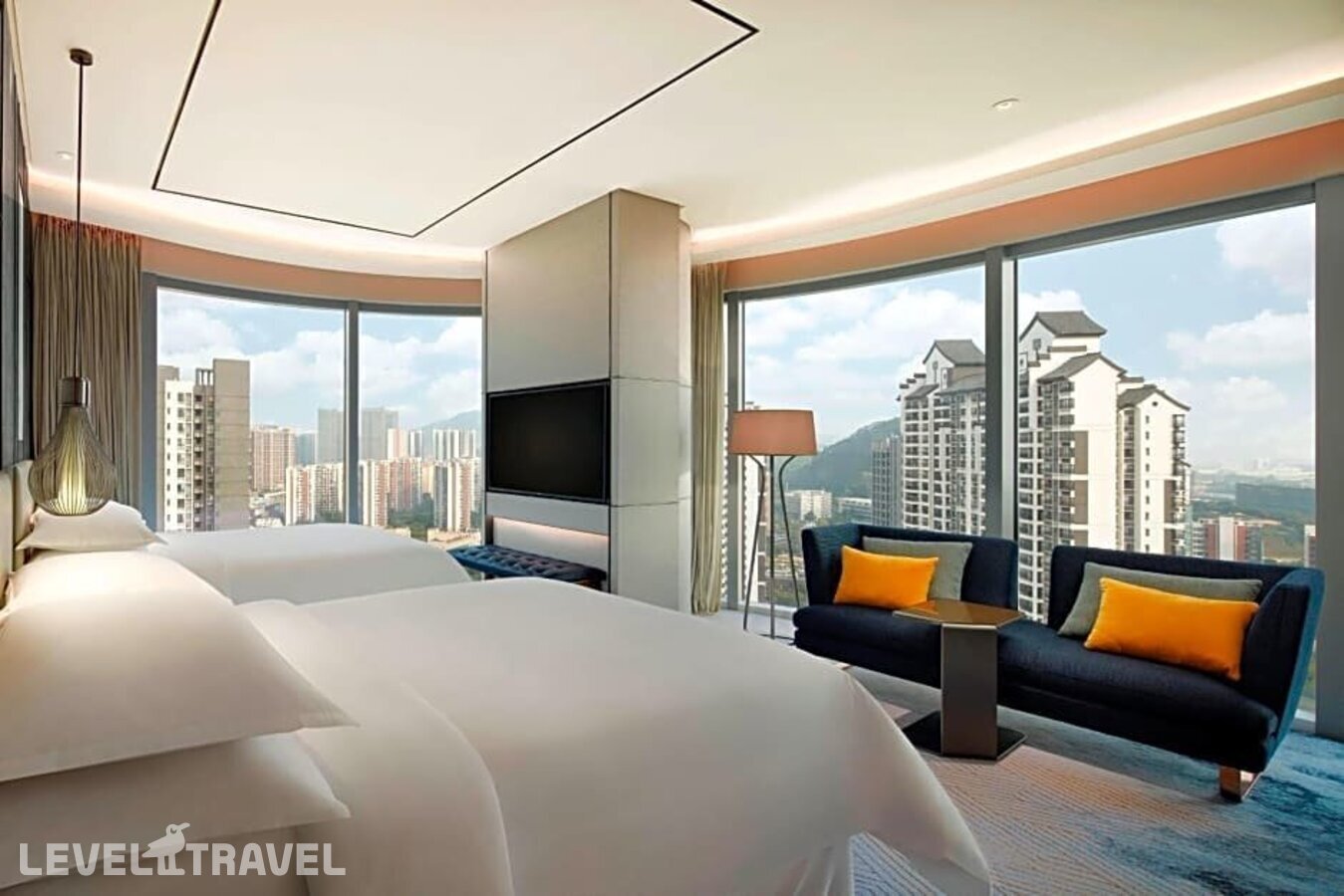 фотографии номера Представительский (две односпальные кровати) отеля Sheraton Guangzhou Nansha Hotel в Китай(Гуанчжоу) - фото №1