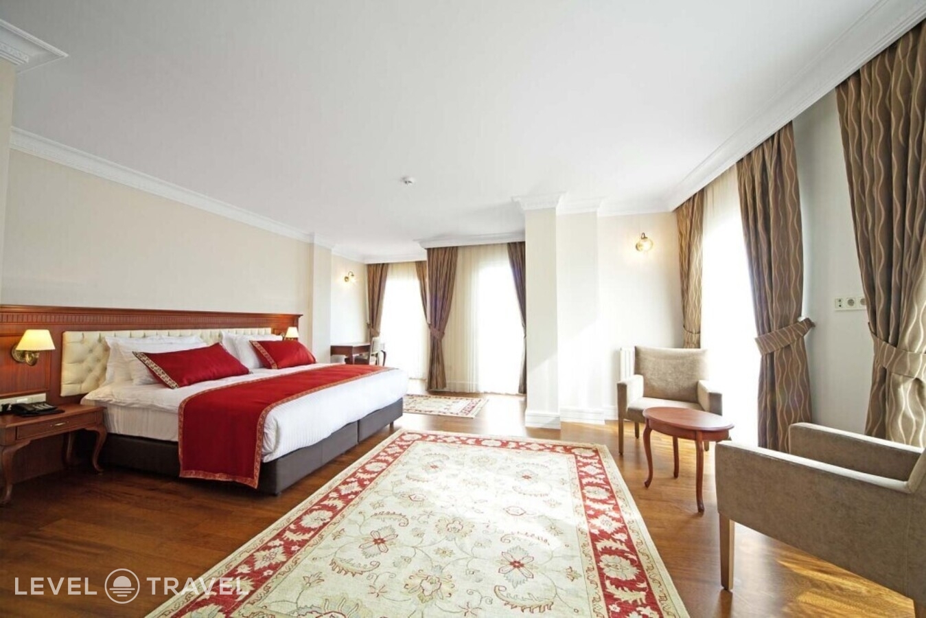 фотографии номера Делюкс с видом на море (две односпальные кровати) отеля Aren Suites Hotel в Турция(Фатих) - фото №5